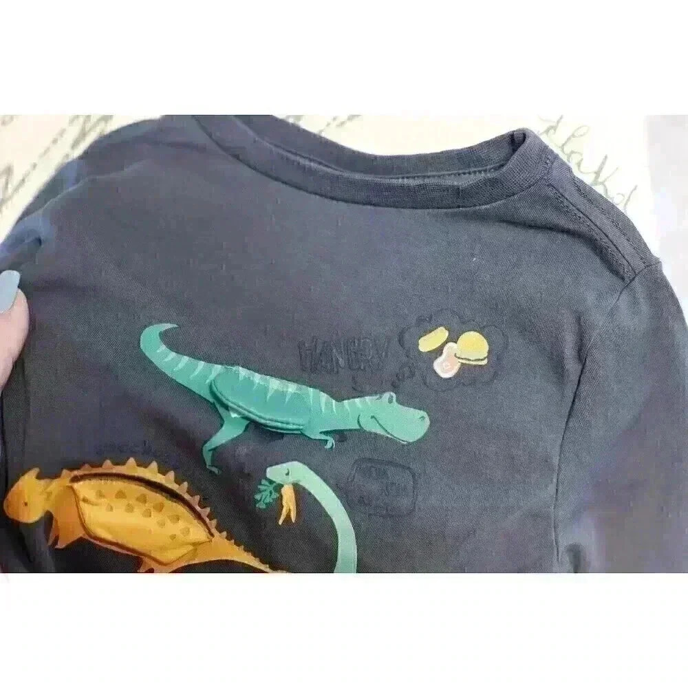 Tommy Bahama size 12m kids long sleeve jersey with peek a boo dinosaurs/lift the - Picture 9 of 13